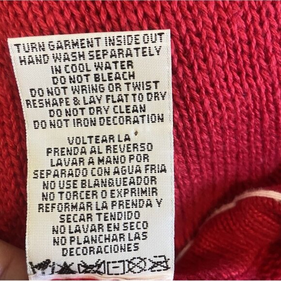 White Stag Winter Reindeer Holiday Christmas 16W Red Embroidered Sweater Vest - Picture 11 of 12